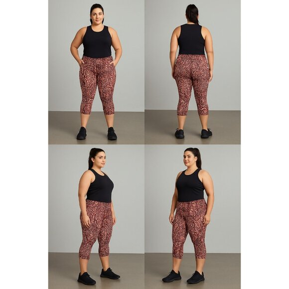 Under Armour Women’s 2X HeatGear Armour Print Capri Leggings Compression 1372630 - Picture 1 of 7